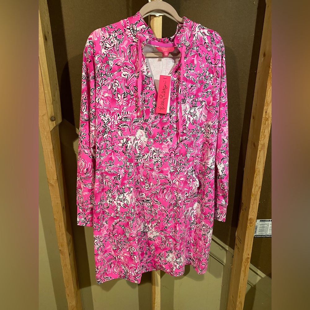 Lilly Pulitzer cassi dress plumeria pink XL